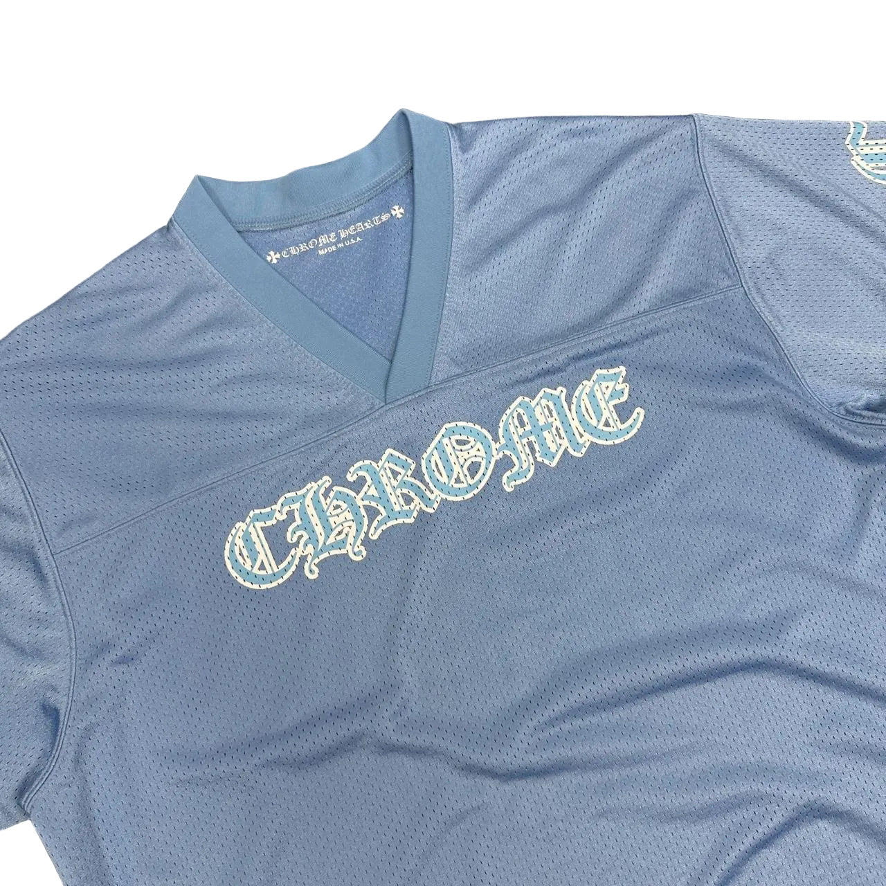 Chrome Hearts Mesh Jersey Short Sleeve Blue | Large, Blue