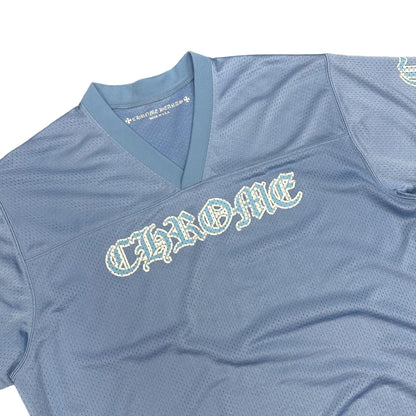 Chrome Hearts Mesh Jersey Short Sleeve Blue | Large, Blue