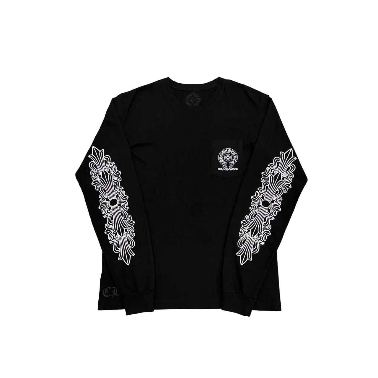 Chrome Hearts Manchester Exclusive Horseshoe Logo Long Sleeve Tee | Large, Black