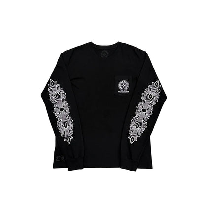 Chrome Hearts Manchester Exclusive Horseshoe Logo Long Sleeve Tee | Large, Black