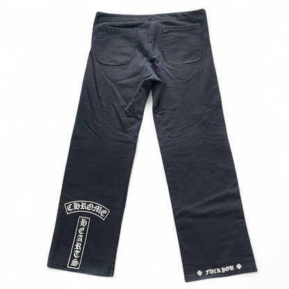 Chrome Hearts Vintage “F*CK You” T-Bar Sweatpants | W30, Black