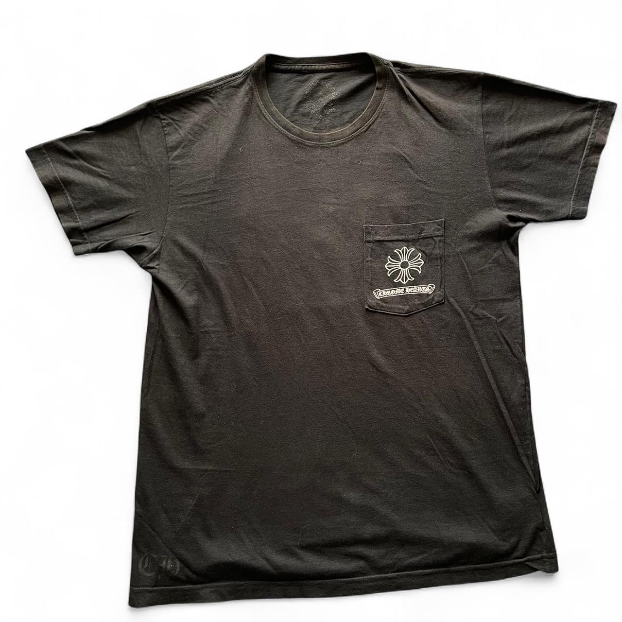 Chrome Hearts Shoulder Script Dagger Logo Tee | Large, Black