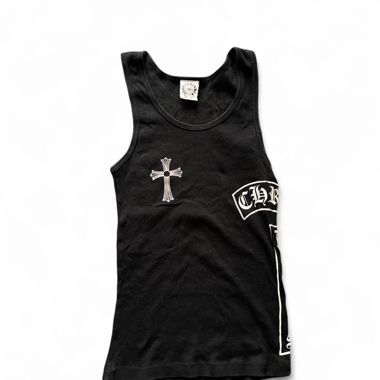 Chrome Hearts T Scroll Cross Logo Vest Black | Medium, Black