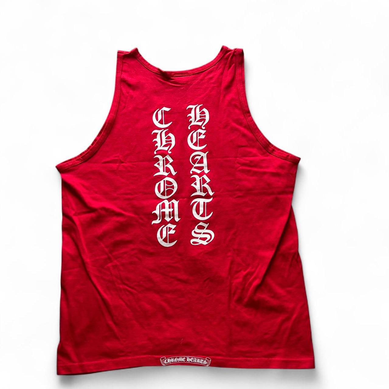 Chrome Hearts Vertical Script 90s Chrome Red Tank | Medium, Red