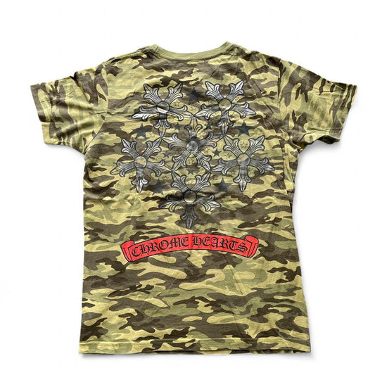 Chrome Hearts Stars Logo Camo Tshirt | Medium, Camo