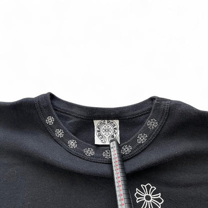 Chrome Hearts Floral Crop Vintage T-shirt | Medium, Black