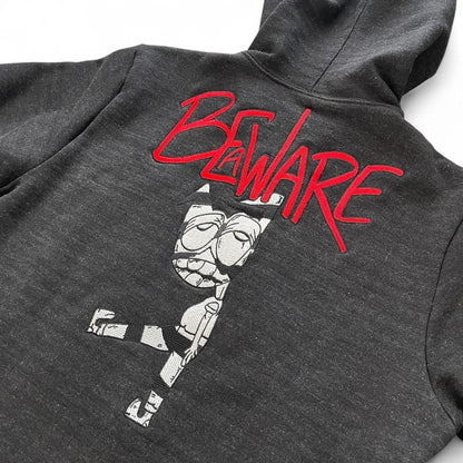 Chrome Hearts Matty Boy Exclusive ‘Control/Beware’ Embroidered Double Hoodie | Medium, Red