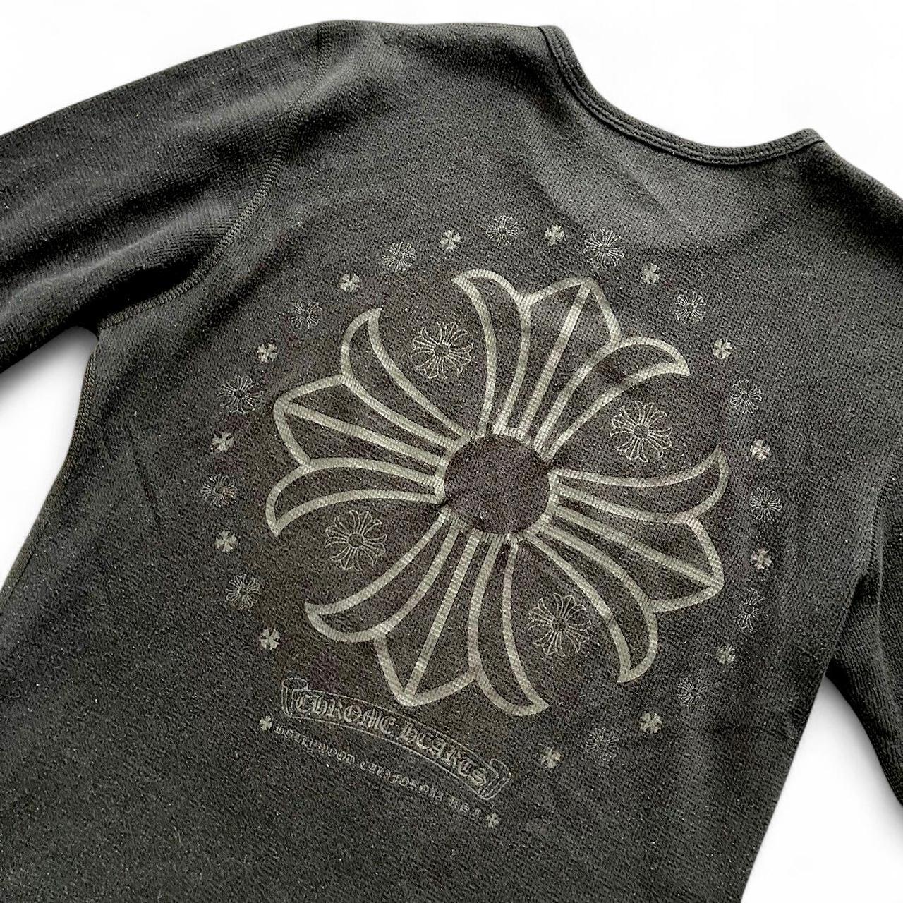 Chrome Hearts Waffle Cross Logo Long Sleeve T | Medium, Black