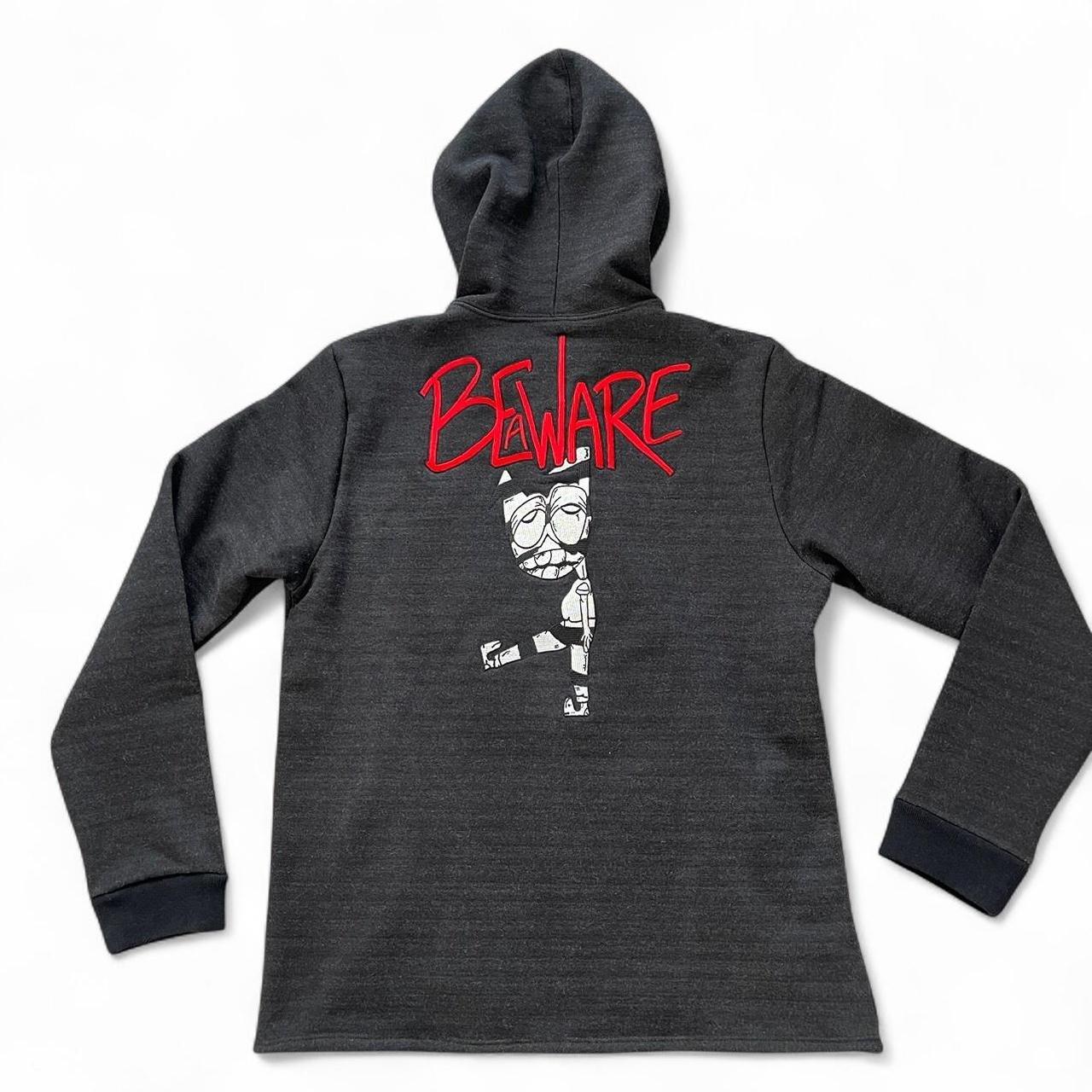 Chrome Hearts Matty Boy Exclusive ‘Control/Beware’ Embroidered Double Hoodie | Medium, Red
