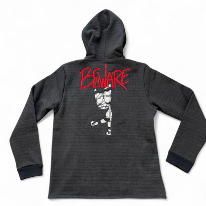 Chrome Hearts Matty Boy Exclusive ‘Control/Beware’ Embroidered Double Hoodie | Medium, Red