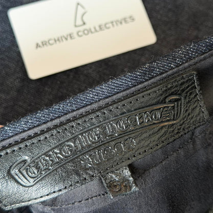 Chrome Hearts “KS” Baggy Selvedge Jeans | W34, Black