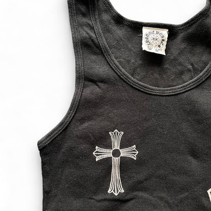 Chrome Hearts T Scroll Cross Logo Vest Black | Medium, Black