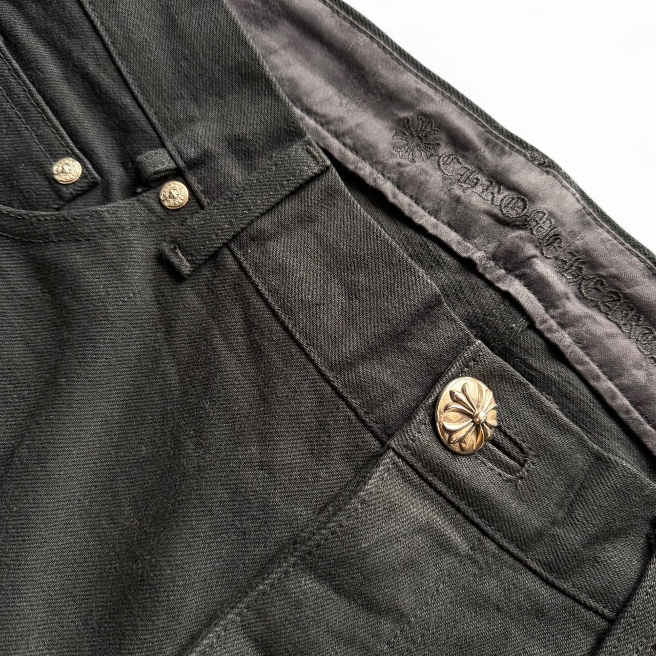 Chrome Hearts Flare Richard Cut Denim Jeans Pants | W36, Red
