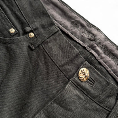 Chrome Hearts Flare Richard Cut Denim Jeans Pants | W36, Red