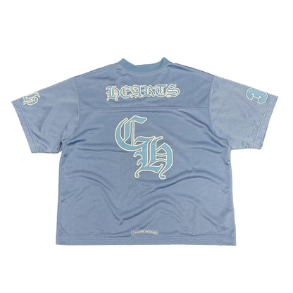 Chrome Hearts Mesh Jersey Short Sleeve Blue | Large, Blue