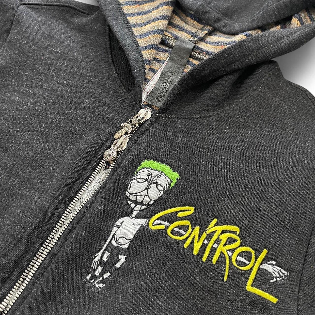 Chrome Hearts Matty Boy Exclusive ‘Control/Beware’ Embroidered Double Hoodie | Medium, Red