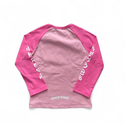 Chrome Hearts Pink Crop Top Long Sleeve | Medium, Pink