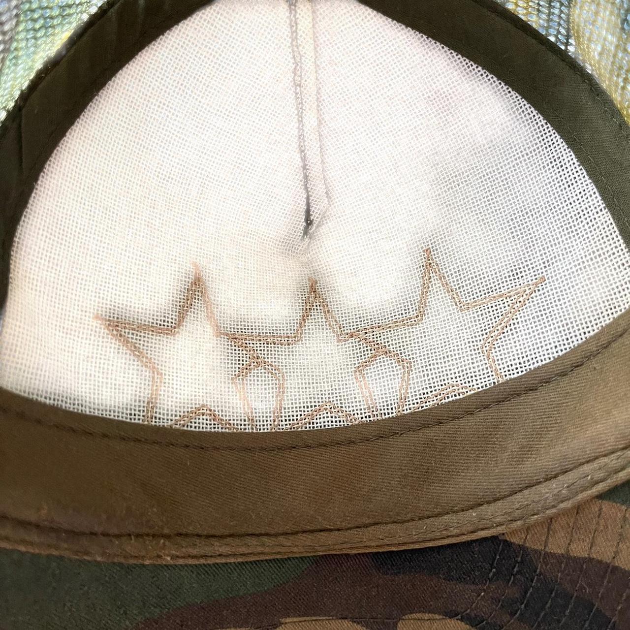 Chrome Hearts Triple Star Logo Leather Patch Camo Orange Trucker Cap | O/S, Camo