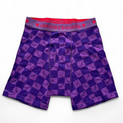 Chrome Hearts Underwear Classic Rib Boxer Brief 99 Eyes Matty Boy Purple | Medium, Purple