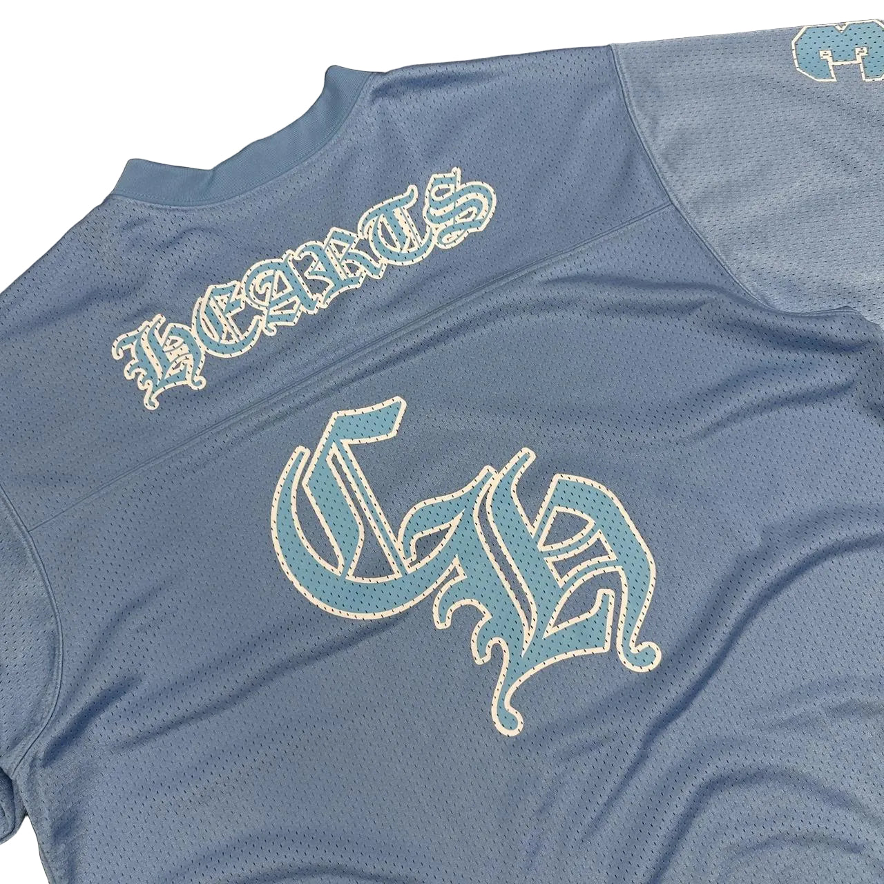 Chrome Hearts Mesh Jersey Short Sleeve Blue | Large, Blue