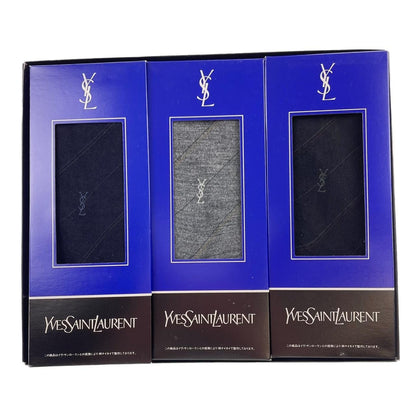 Vintage YSL Yves Saint Laurent 3 pairs of socks set