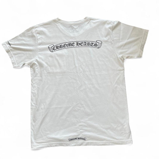 Chrome Hearts Scroll Logo Tee Shirt White | Default, Red