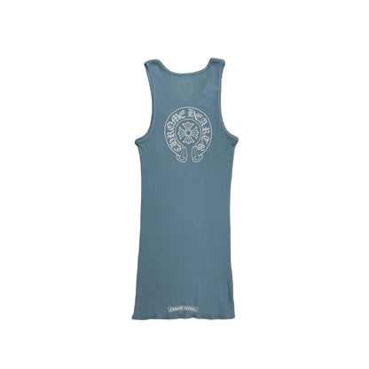 Chrome Hearts Horseshoe Logo Vest Tank Top Blue | Small, Blue