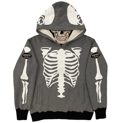 Vanson Leathers Skeleton Hoodie - XL