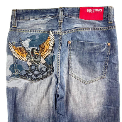 Vintage Eagle big train Japanese denim jeans trousers W32