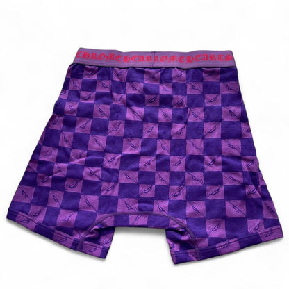 Chrome Hearts Underwear Classic Rib Boxer Brief 99 Eyes Matty Boy Purple | Medium, Purple
