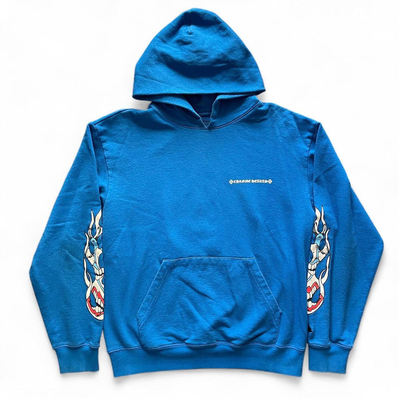 Vintage Chrome Hearts Matty Boy Space Hoodie Blue | Large, Blue