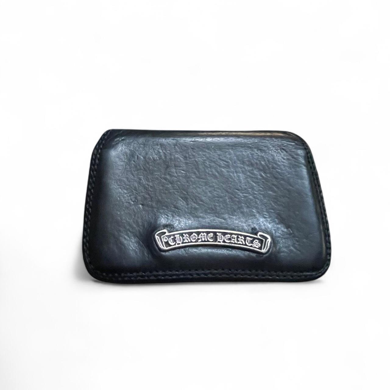 Chrome Hearts Black Leather Bifold Wallet Cardholder | O/S, Black
