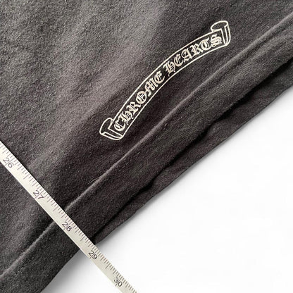 Chrome Hearts Shoulder Script Dagger Logo Tee | Large, Black