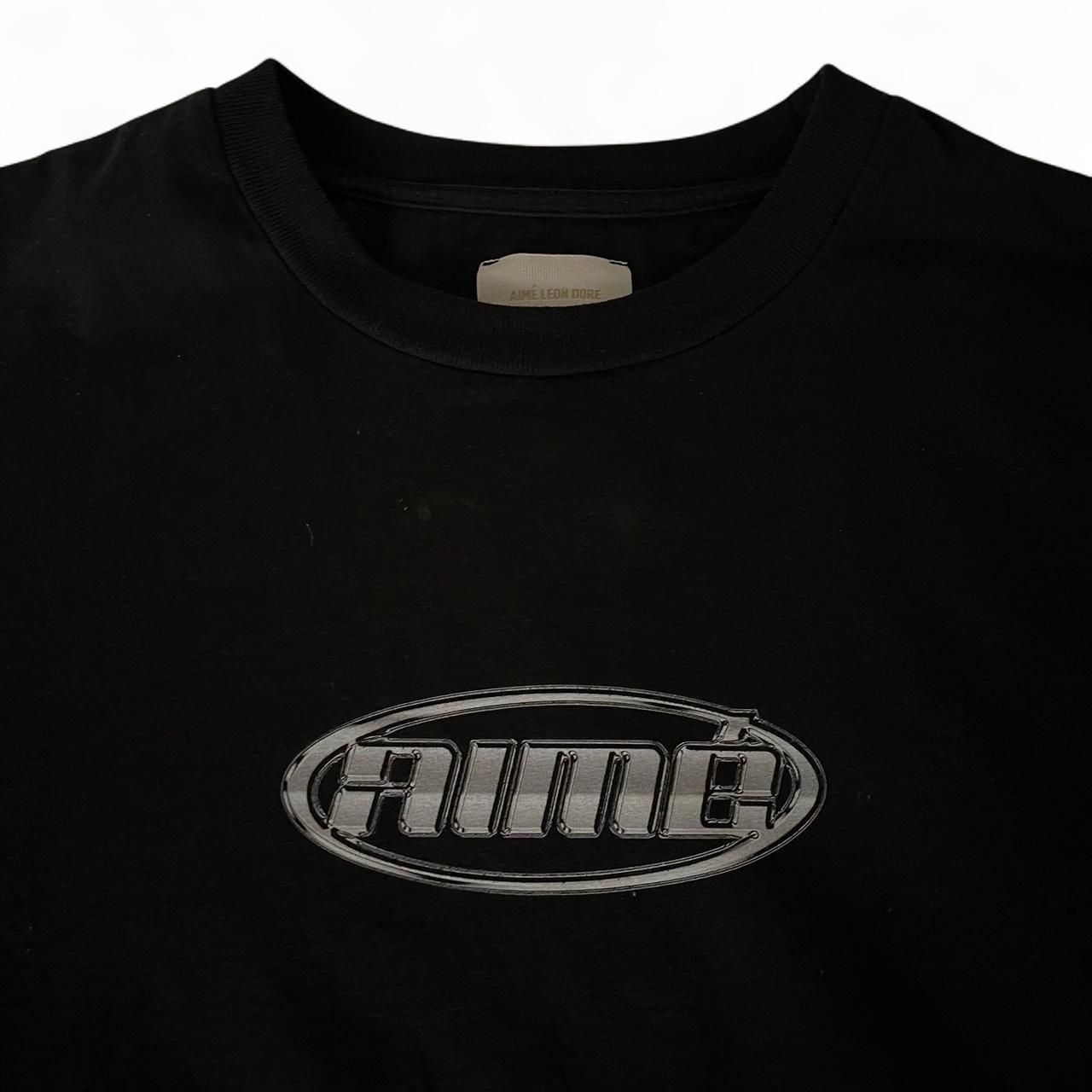 Aime Leon Dore Chrome Logo Tee ‘Jet Black’ | Default, Black