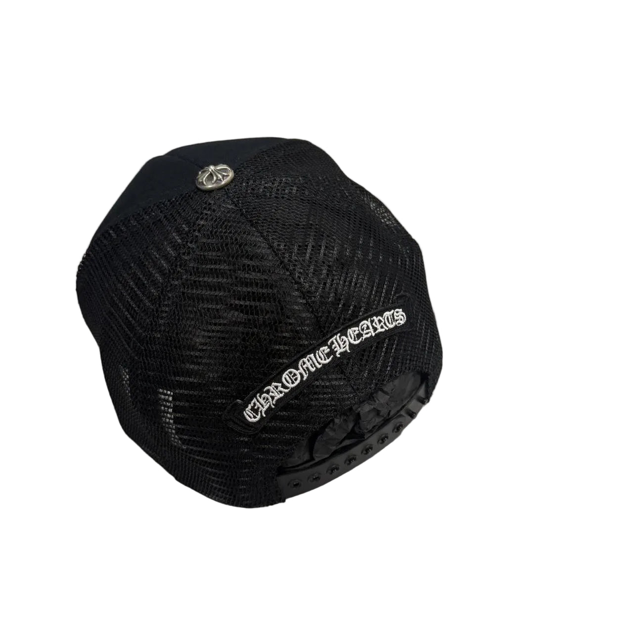 Chrome Hearts 3 Leather Cross Patch Trucker Cap Black | O/S, Black