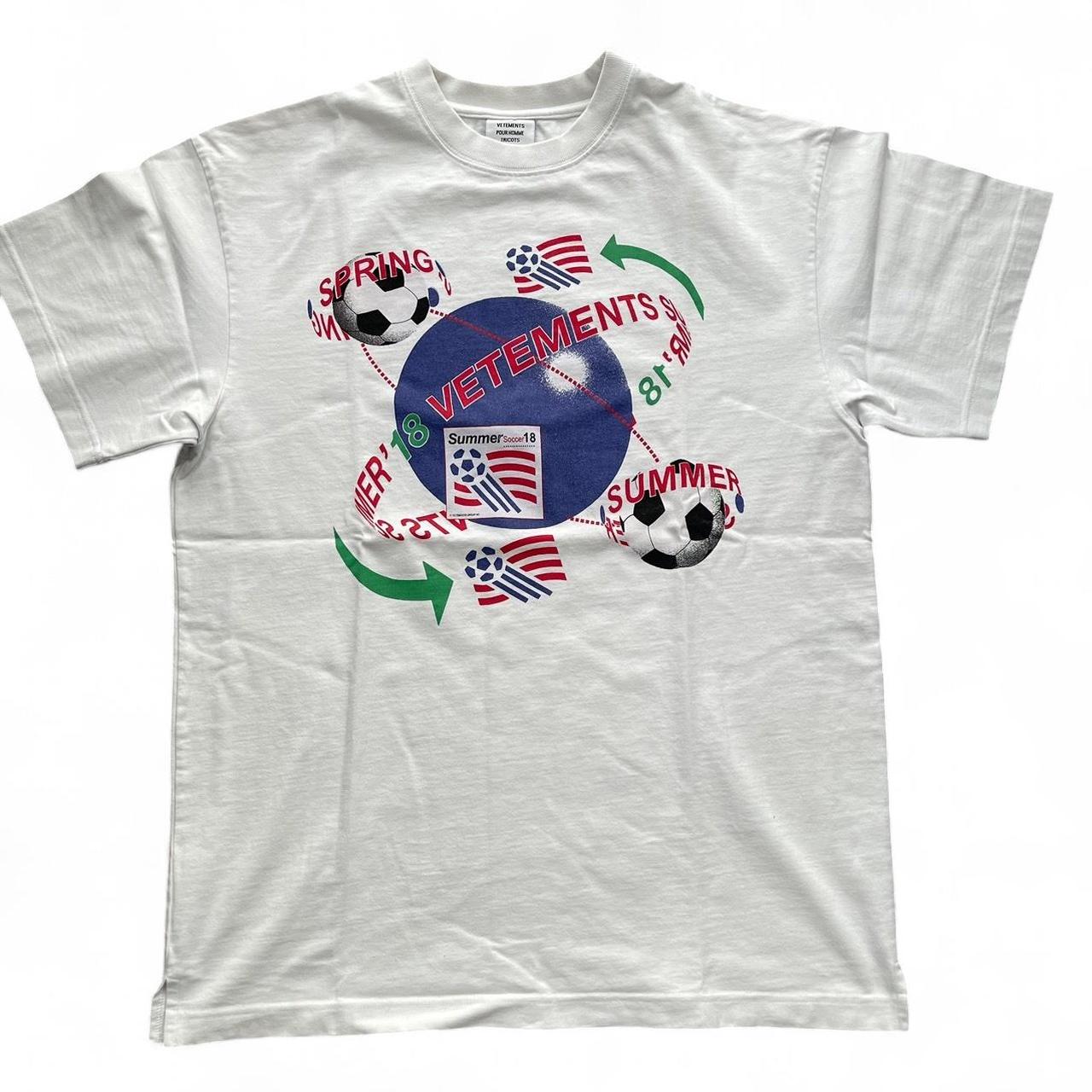 Vetements 2018 Summer Soccer Tee White | Small, White
