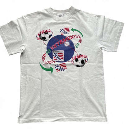 Vetements 2018 Summer Soccer Tee White | Small, White