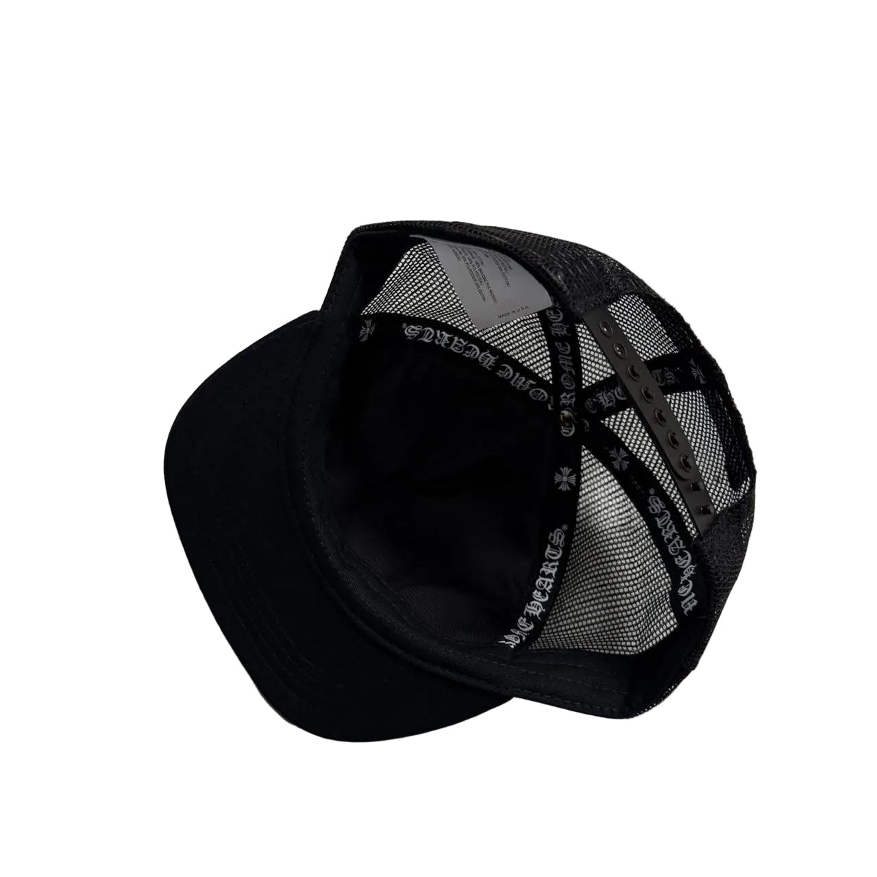 Chrome Hearts White Leather FUCK Patch Trucker Cap Black | O/S, Black