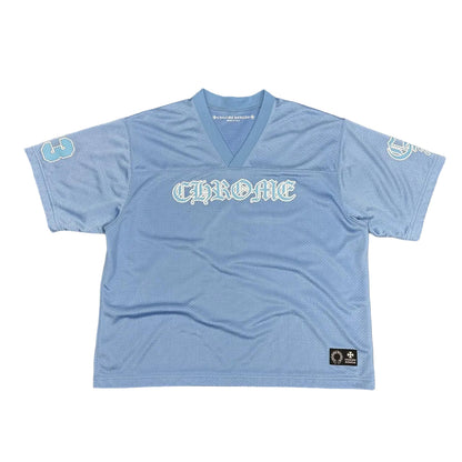 Chrome Hearts Mesh Jersey Short Sleeve Blue | Large, Blue