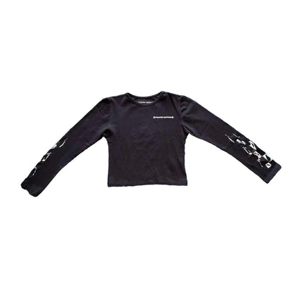 Chrome Hearts Matty Boy Flame Top Long Sleeve | Black, Black