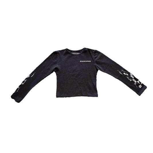 Chrome Hearts Matty Boy Flame Top Long Sleeve | Black, Black