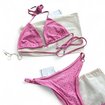 Chrome Hearts Dipped in Blue Pink Bikini | XS, Blue
