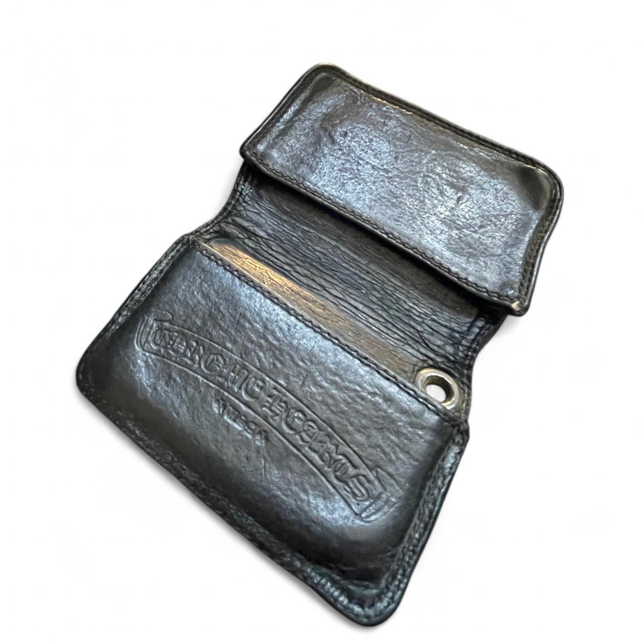 Chrome Hearts Black Leather Bifold Wallet Cardholder | O/S, Black