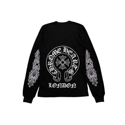 Chrome Hearts London Exclusive Horseshoe Logo LongSleeve Tee | Large, Black