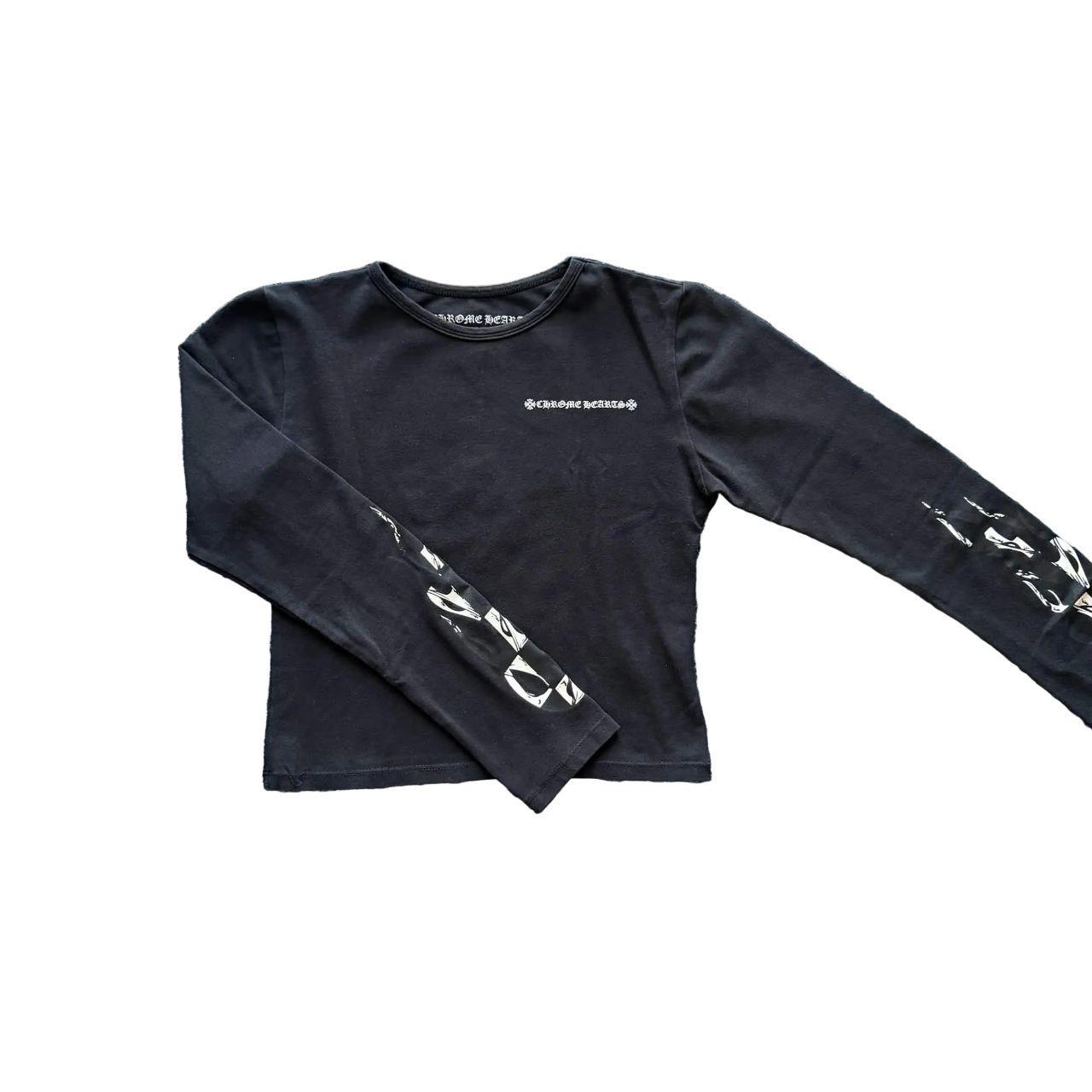 Chrome Hearts Matty Boy Flame Top Long Sleeve | Black, Black