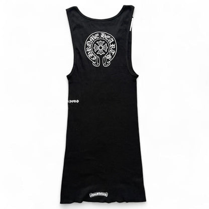 Chrome Hearts Black Horseshoe Womens Tank Top Vest | Small, Black