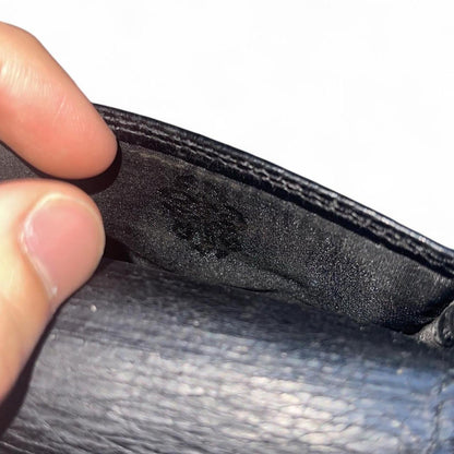 Chrome Hearts Black Leather Bifold Wallet Cardholder | O/S, Black