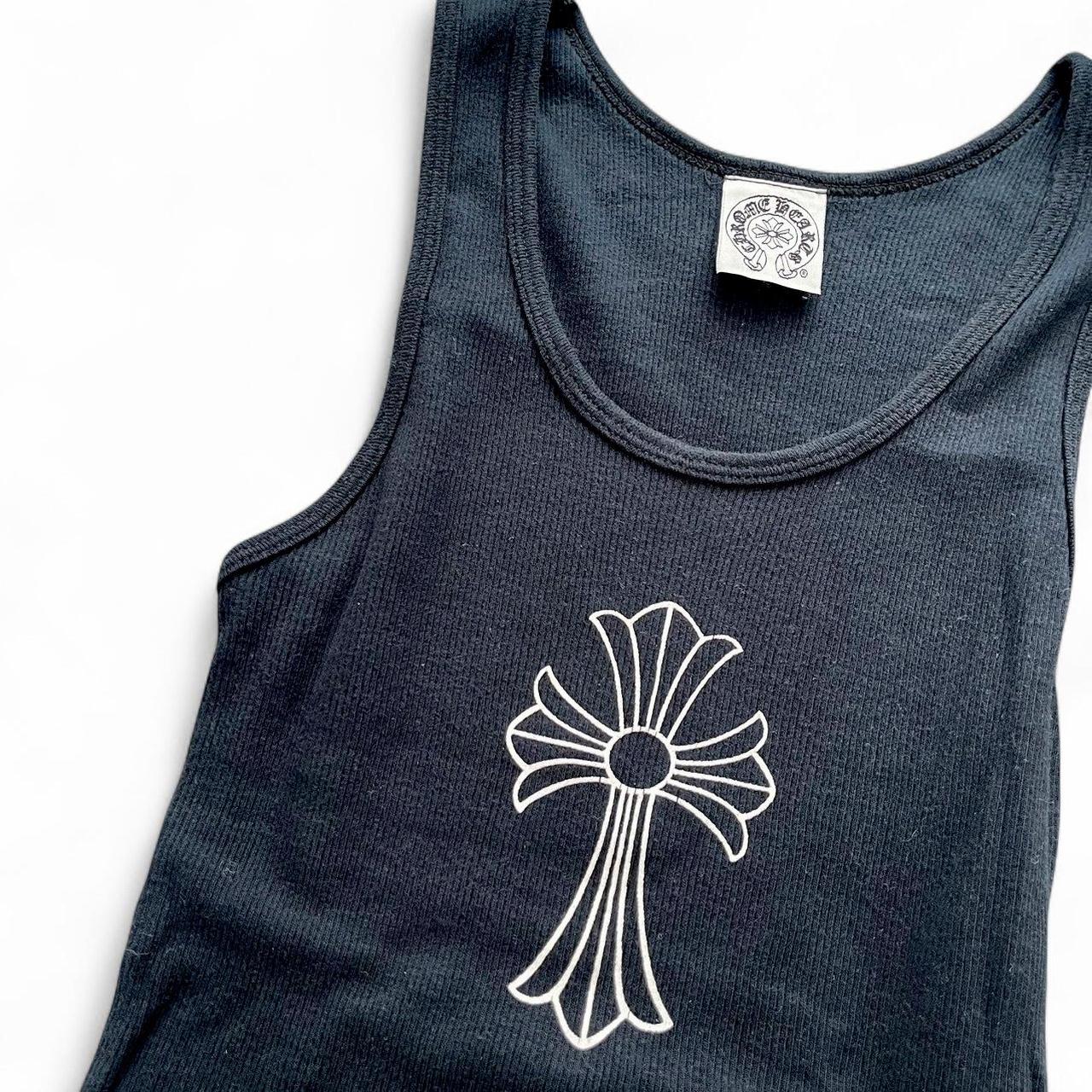 Chrome Hearts Rare Cross Logo Dagger Vintage Tank Top | Small, Tan