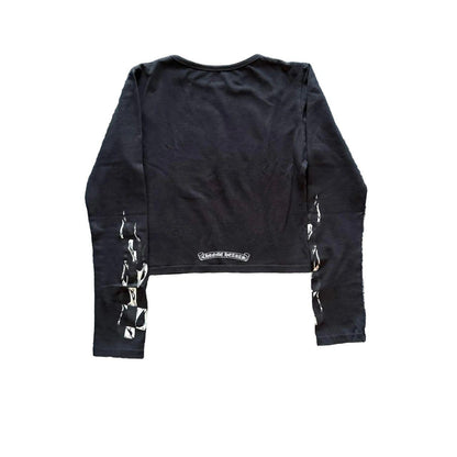 Chrome Hearts Matty Boy Flame Top Long Sleeve | Black, Black