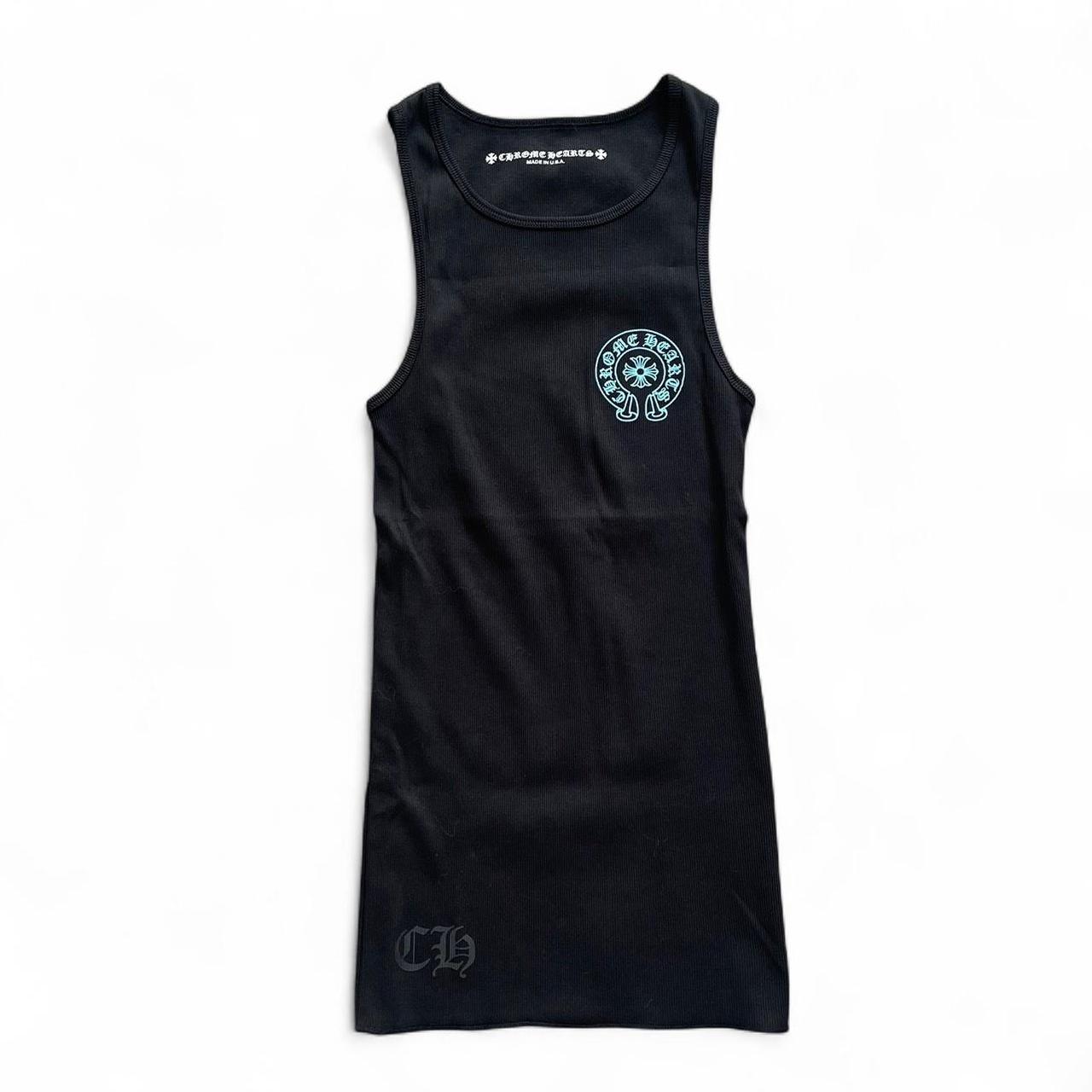 Chrome Hearts womens tank top vest horseshoe blue | Small, Blue